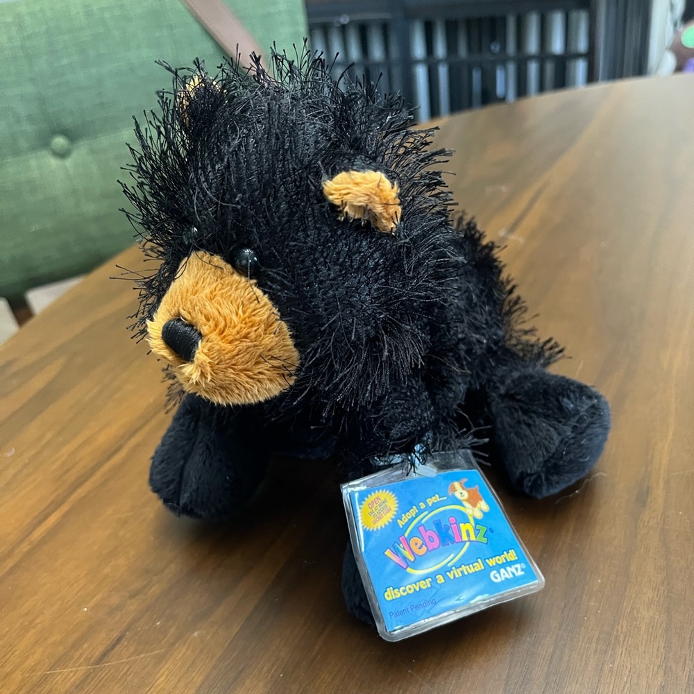 NWT Webkinz Black Bear